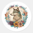 Search for wolf face stickers Floral