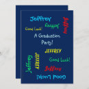 Search for unique graduation invitations Blue