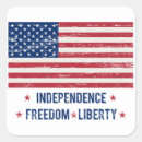 Search for vintage independence day stickers America