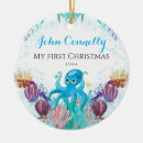 Search for seashell christmas tree decorations Blue