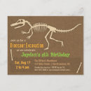 Search for dinosaur bones invitations Excavation