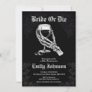 Search for or die invitations Black and white
