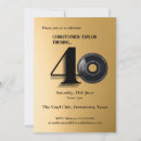 Search for simple 40th birthday invitations Black