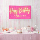 Search for hot pink banners Gold glitter