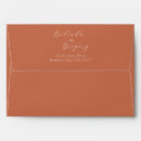 Search for elegant wedding envelopes Burnt orange