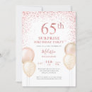 Search for surprise 65th birthday invitations Elegant