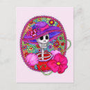 Search for girly skull postcards Mexican