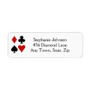 Search for playing cards return address labels Clubs