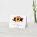 Search for fall sunflowers wedding thank you cards Watercolor