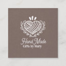 Search for yarn business cards Kraft paper