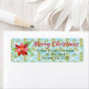 Search for festive floral return address labels Merry christmas