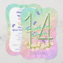Search for girls 14th birthday invitations Colourful