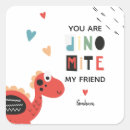 Search for dinosaur valentines stickers Boy