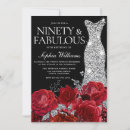 Search for black red silver birthday invitations Dress