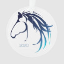 Search for horse head christmas tree decorations Blue
