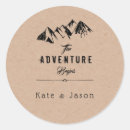 Search for the adventure begins stickers Mountains