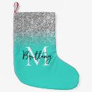Search for turquoise christmas stockings Girly