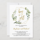 Search for gold gender reveal invitations Eucalyptus