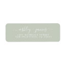 Search for pastel green return address labels Modern