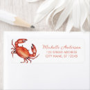 Search for red crab return address labels Coastal