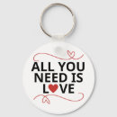 Search for all you need is love key rings Heart