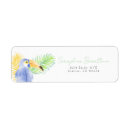 Search for parrot return address labels Tropical