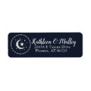 Search for starry night return address labels Moon and stars