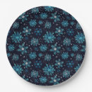Search for blue and silver christmas plates Snowflakes