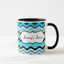 Search for black and aqua mugs Blue