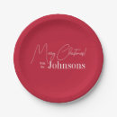 Search for christmas paper plates Red and white