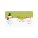Search for happy snowman return address labels Modern