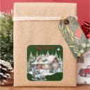 Search for winter cabin stickers Star