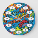 Search for retro pop art clocks Superhero