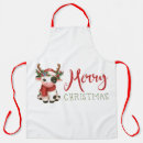 Search for christmas funny aprons Green