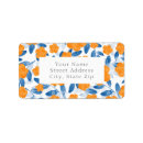 Search for blue orange return address labels Poppies
