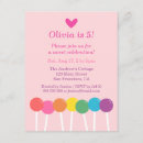Search for rainbow candy birthday invitations Lollipops