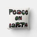 Search for peace on earth christmas cushions Red