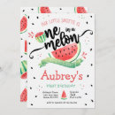 Search for watermelon 1st birthday invitations First