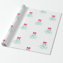 Search for mistletoe wrapping paper Red