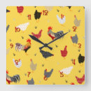 Search for farm style clocks Rooster