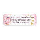 Search for butterfly return address labels Watercolor