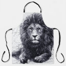 Search for white lion aprons Watercolor
