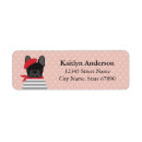 Search for french bulldogs return address labels Black