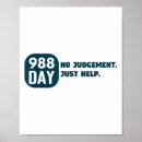 Search for emergency rectangular posters 988 help