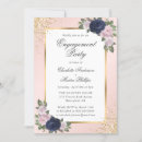 Search for navy and gold engagement party invitations Blush
