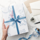 Search for toile de jouy wrapping paper Dusty blue