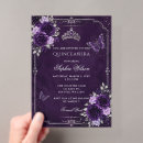 Search for acrylic quinceanera invitations Purple