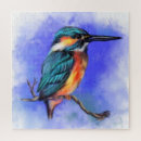 Search for kingfisher puzzles Watercolor