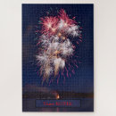 Search for fireworks puzzles Red white and blue