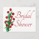 Search for tulip bridal shower invitations Red